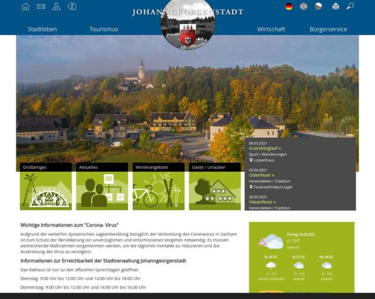 Screenshot (middle) http://www.johanngeorgenstadt.de