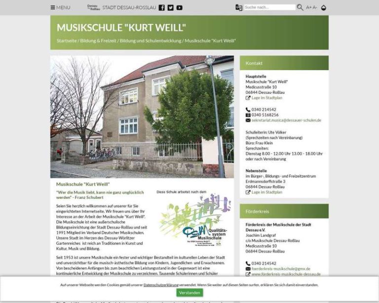 Screenshot (middle) http://verwaltung.dessau-rosslau.de/sport-freizeit/schulen/musikschule-kurt-weill.html