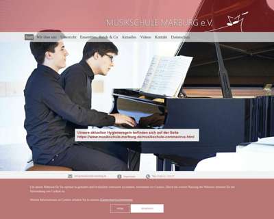 Screenshot (small) http://www.musikschule-marburg.de