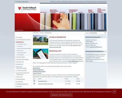 Screenshot (small) http://www.musikschule.fellbach.de