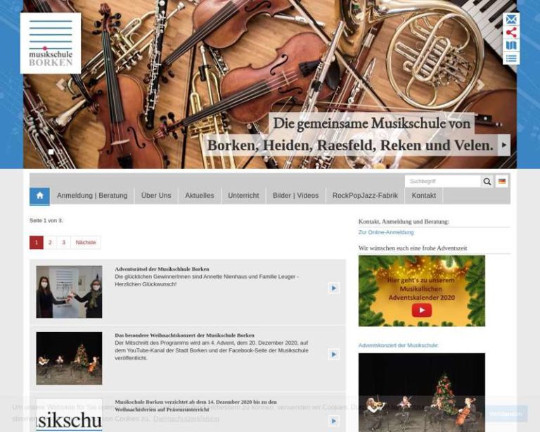 Screenshot (middle) http://www.musikschule.borken.de