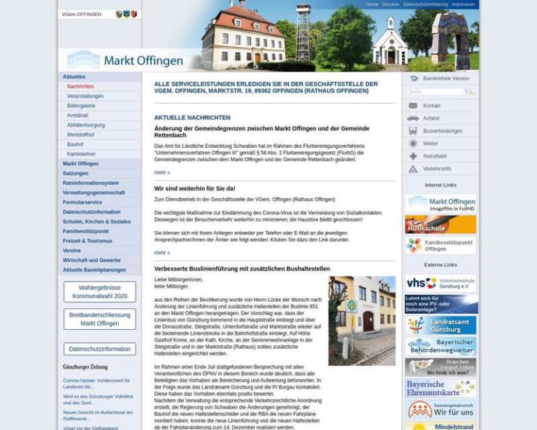 Screenshot (middle) http://www.offingen.de