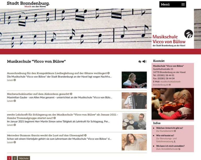Screenshot (middle) http://www.musikschule-brandenburg.de