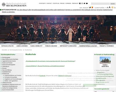 Screenshot (small) http://www.musikschule-recklinghausen.de