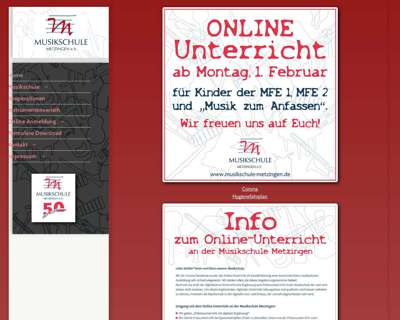 Screenshot (small) http://www.Musikschule-Metzingen.de
