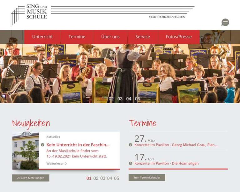 Screenshot (middle) http://www.musikschule-sob.de