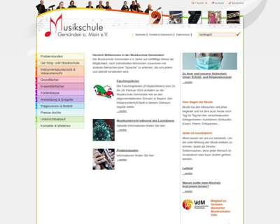 Screenshot (small) http://www.musikschule-gemuenden.de