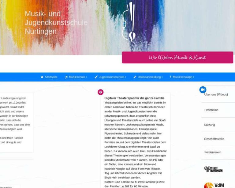Screenshot (middle) http://www.musikschule-nuertingen.de